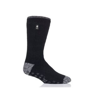 Heat Holders Mens Non-Slip Grip Heavyweight Socks, Black, NWT